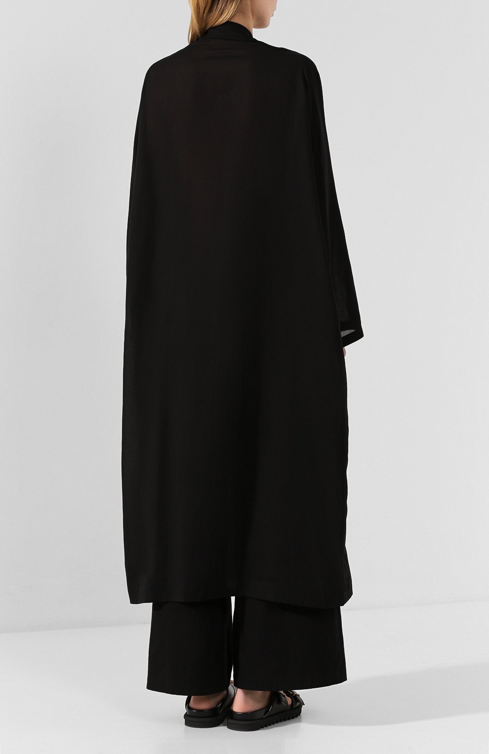 Хлопковая рубашка YOHJI YAMAMOTO черного цвета по цене 138500 руб., арт. NN-C51-003, фото 4 Хлопковая рубашка YOHJI YAMAMOTO, арт. NN-C51-003, фото 4