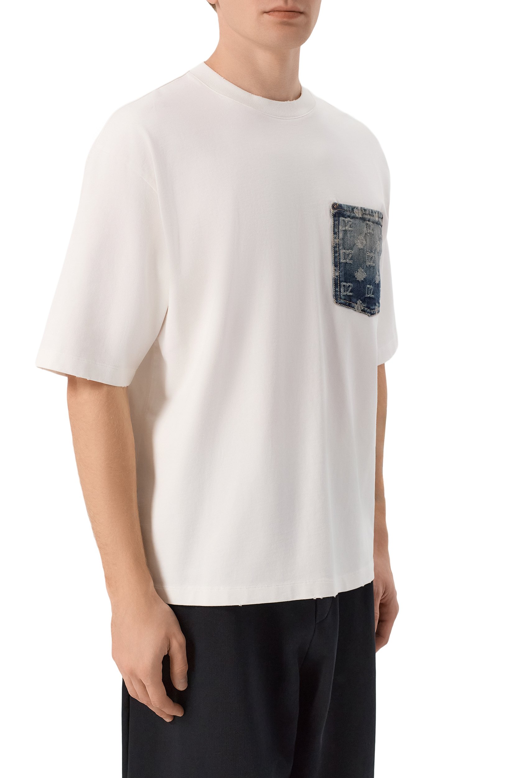 Хлопковая футболка DSQUARED2 белого цвета по цене 38700 руб., арт. S74GD1576/D20106, фото 3 Хлопковая футболка DSQUARED2, арт. S74GD1576/D20106, фото 3