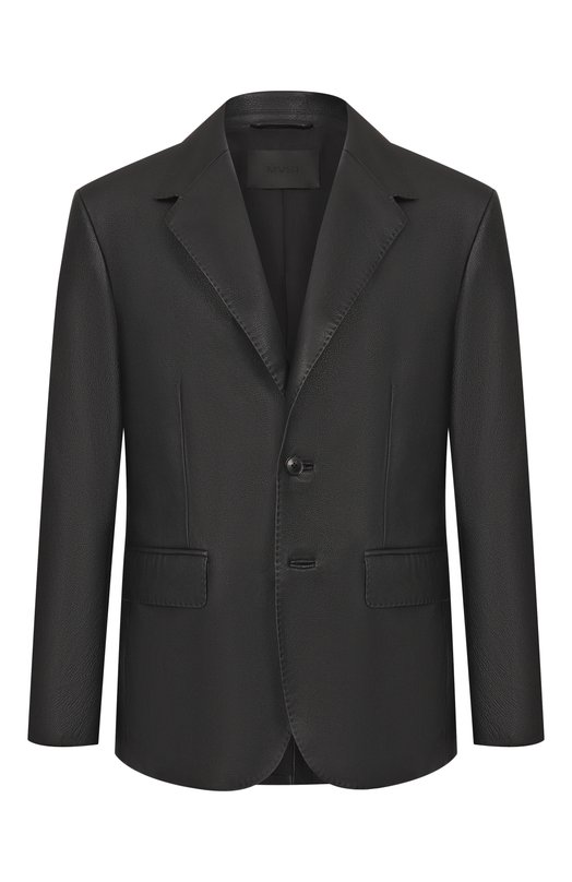 Кожаный пиджак MVST M25.1PM.J004/CERV0 SILKY Чёрный M25.1PM.J004/CERV0 SILKY