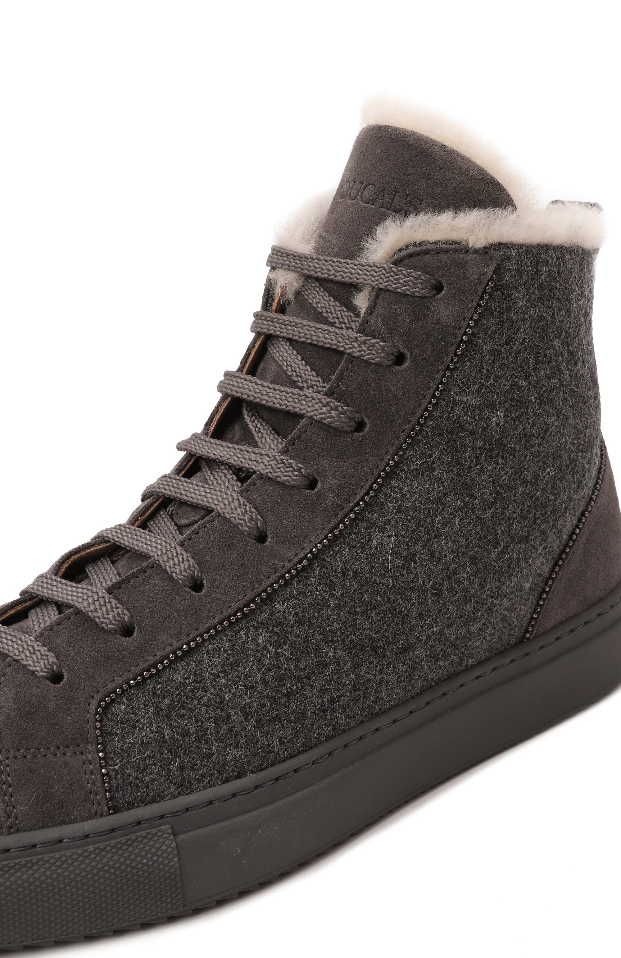 Комбинированные кеды DOUCAL'S серого цвета по цене 58850 руб., арт. DD8725ALEXPM7242, фото 7 Комбинированные кеды DOUCAL'S, арт. DD8725ALEXPM7242, фото 7