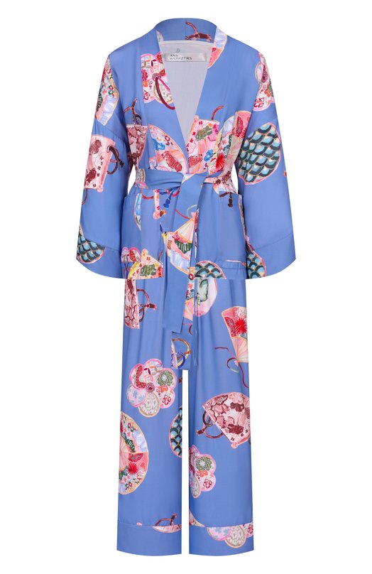 Пижама из вискозы Any Wowzers HAIKU02-TBLUE Голубой HAIKU02-TBLUE