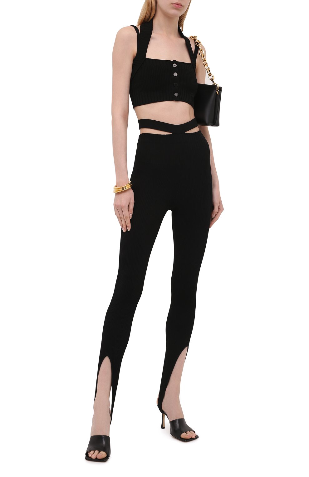 Легинсы ANDREADAMO черного цвета по цене 44700 руб., арт. ADSS21LE01014372, фото 2 Легинсы ANDREADAMO, арт. ADSS21LE01014372, фото 2