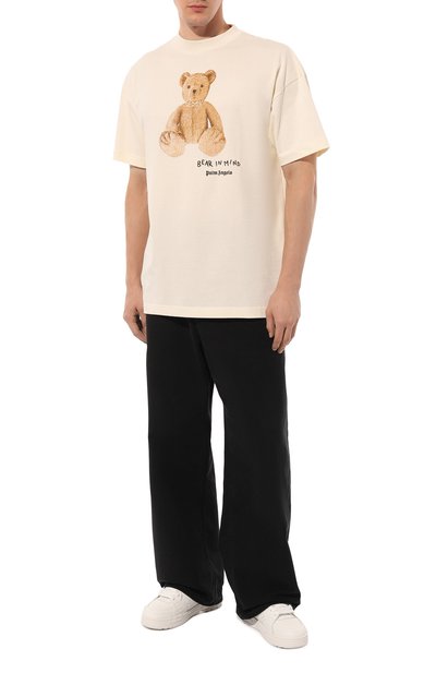 Хлопковая футболка PALM ANGELS, арт. PMAA001F24JER010, фото 2