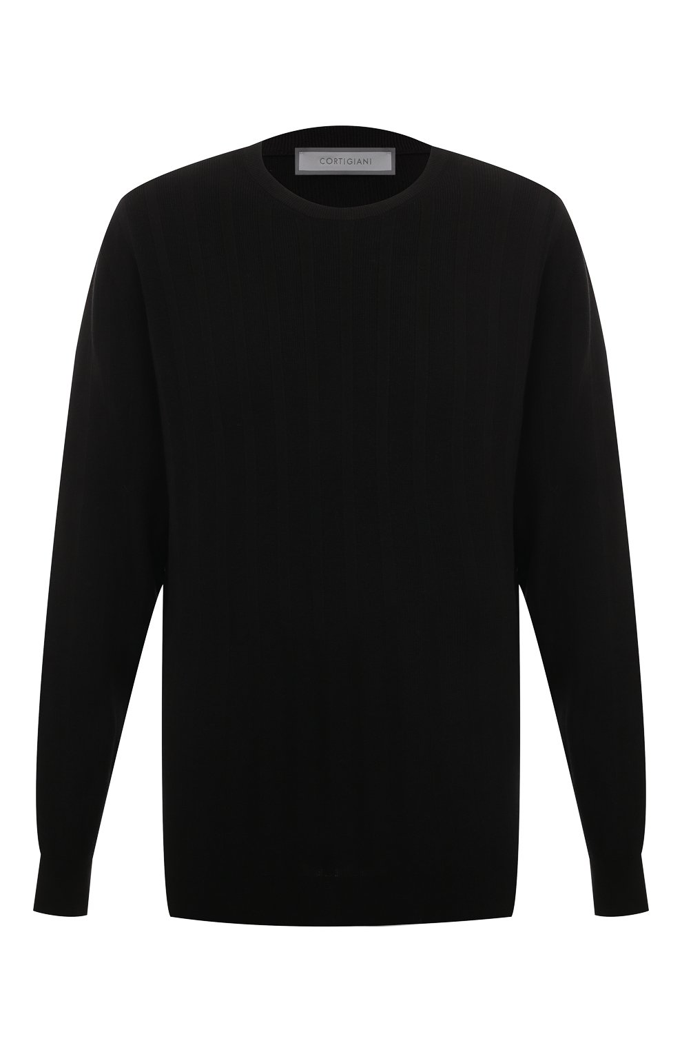 Джемпер из хлопка и кашемира CORTIGIANI черного цвета по цене 87550 руб., арт. 1A9100, фото 1 Джемпер из хлопка и кашемира CORTIGIANI, арт. 1A9100, фото 1