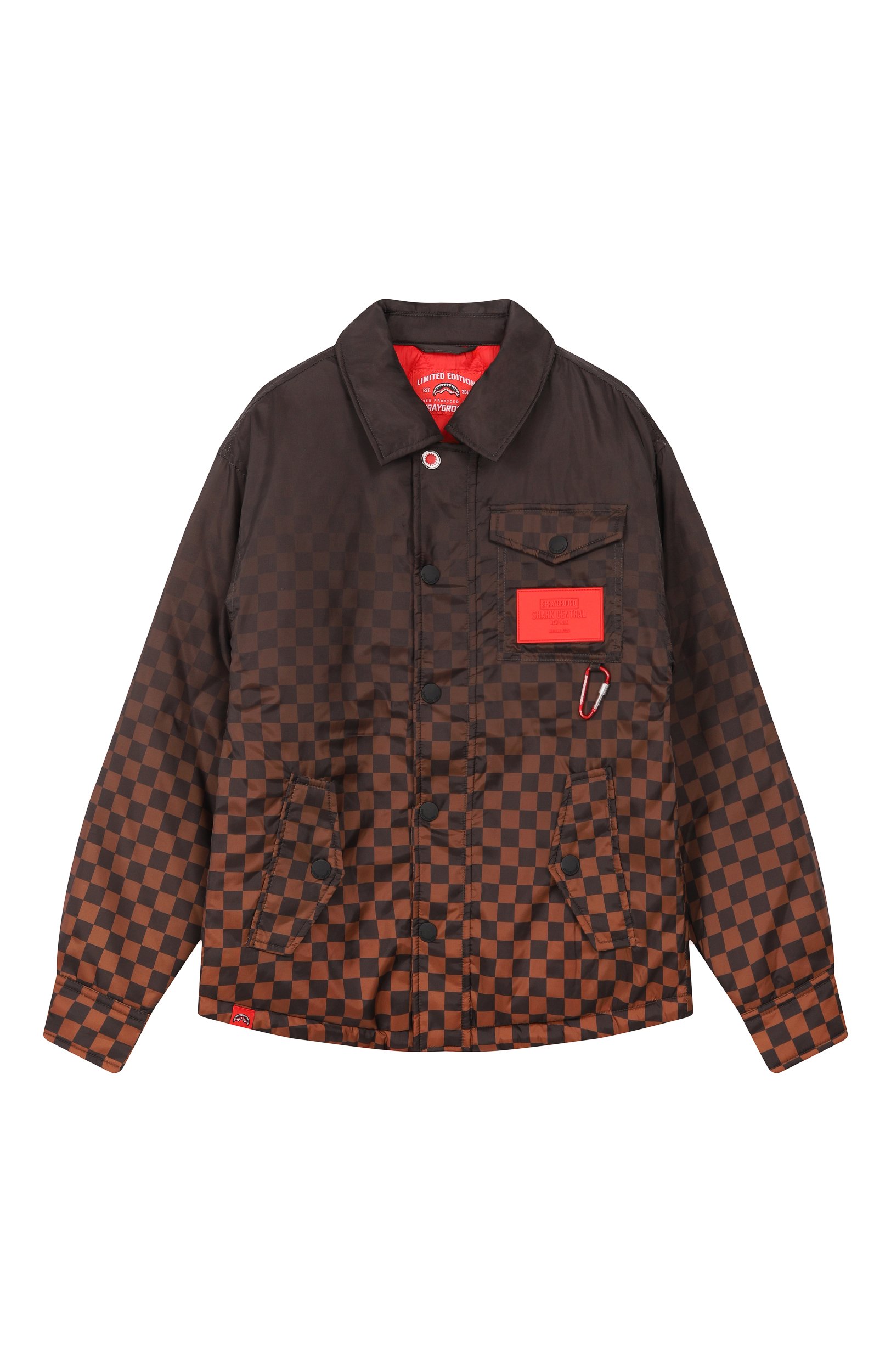 Утепленная куртка-рубашка SPRAYGROUND, арт. SPY1561/G0RPEC0RE PADDED NYL0N JACKET CHECKERED, фото 1