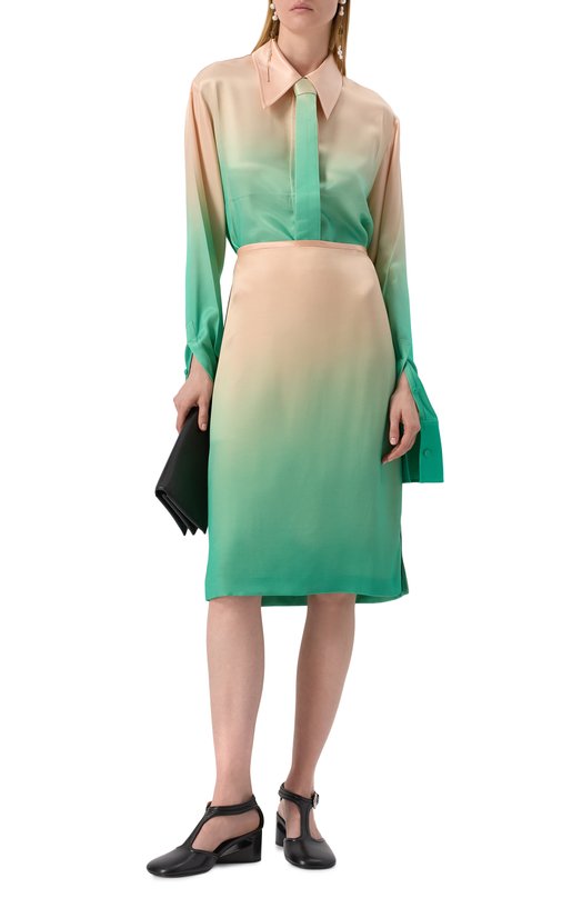 Блузка из вискозы Jil Sander J03DL0201/J66147 Разноцветный  J03DL0201/J66147 Фото 2