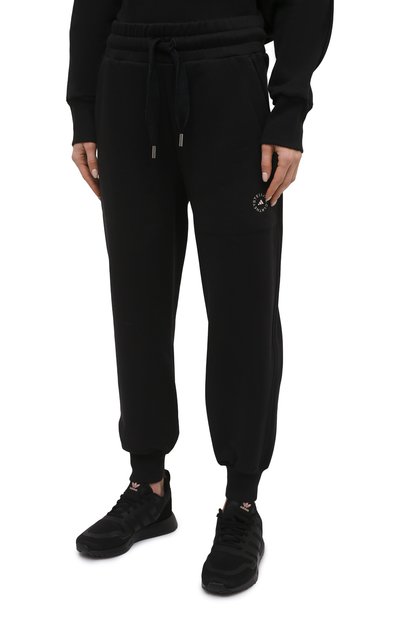 Хлопковые джоггеры ADIDAS BY STELLA MCCARTNEY черного цвета по цене 8415 руб., арт. FU0734, фото 3 Хлопковые джоггеры ADIDAS BY STELLA MCCARTNEY, арт. FU0734, фото 3