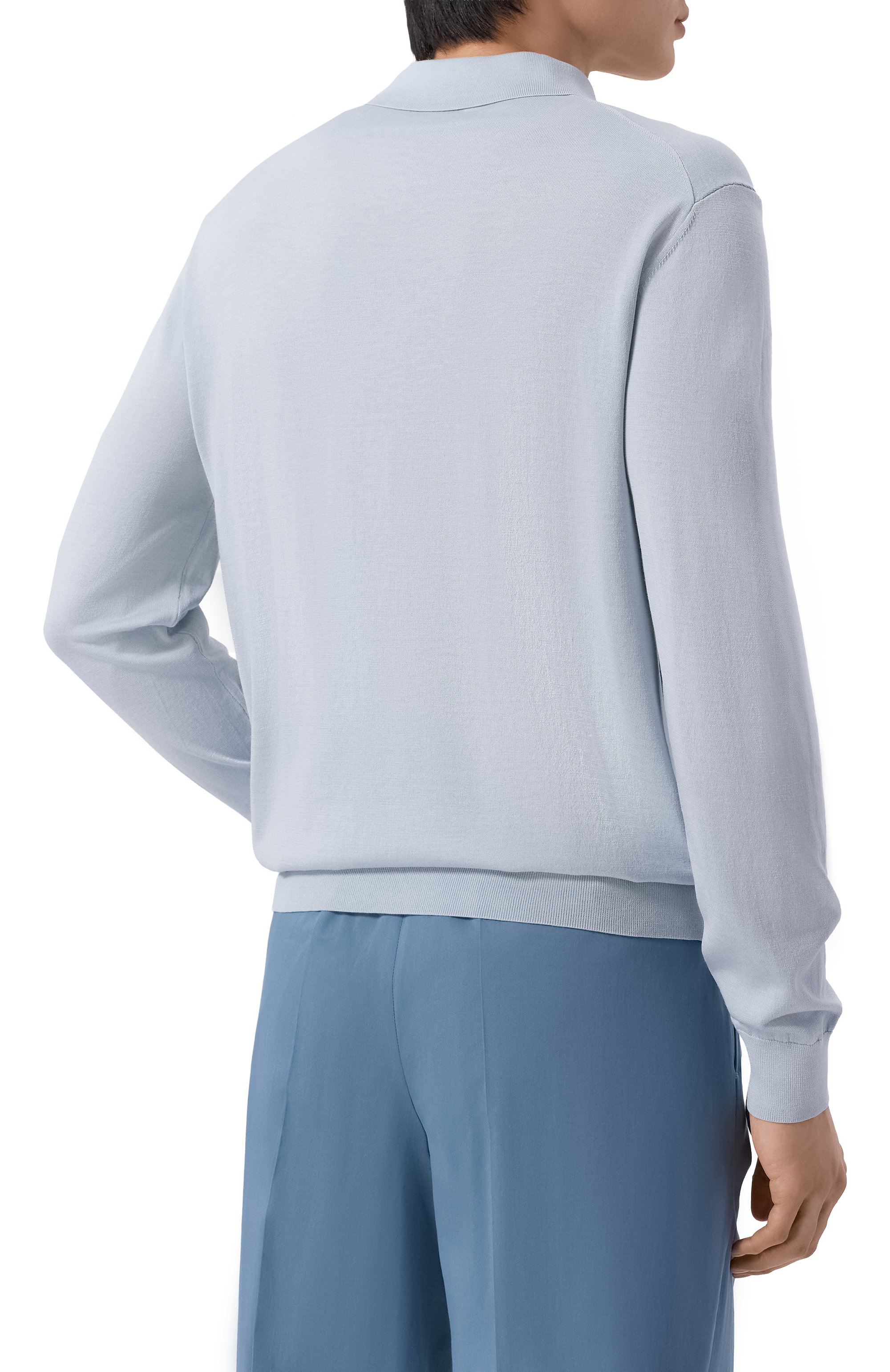 Поло из шелка и хлопка 12 STOREEZ, арт. 136309, фото 4