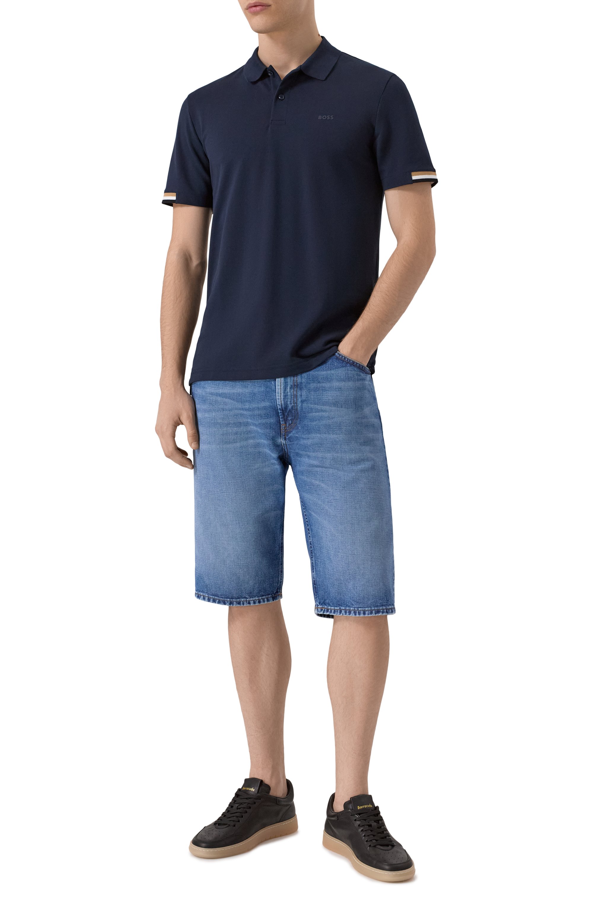 Хлопковое поло BOSS, арт. 50467113, фото 2