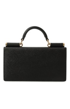 Женская сумка sicily DOLCE & GABBANA черного цвета, арт. BI9280_BE9280/A1001_1 | Фото 6 (Размер: mini; Драгоценные камни: Проставлено; Материал сплава: Проставлено; Материал: Натуральная кожа; Сумки-технические: Сумки top-handle)