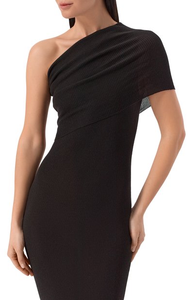 Шерстяное платье RICK OWENS черного цвета по цене 69950 руб., арт. RP01F6627/RIBM, фото 4 Шерстяное платье RICK OWENS, арт. RP01F6627/RIBM, фото 4