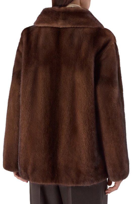 Шуба из норки Giulia Gurman 2503DB Коричневый  2503DB Фото 4