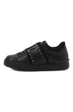 Кожаные кеды rockstud untitled VALENTINO, арт. WW0S0A01/FAN, фото 1