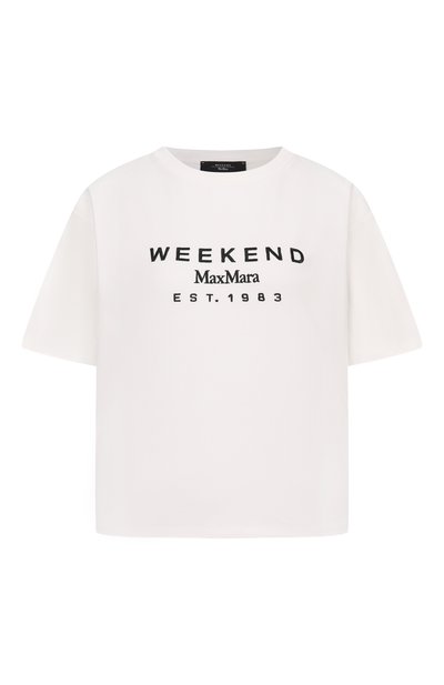 Женская хлопковая футболка WEEKEND MAX MARA, арт. WKDSABAT0