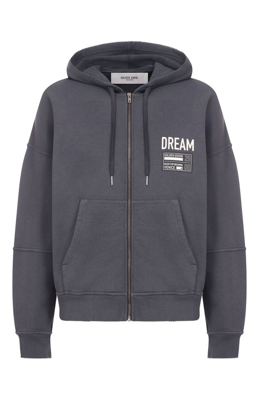 Хлопковая толстовка Golden Goose Deluxe Brand GUP02334.P002143 Серый GUP02334.P002143