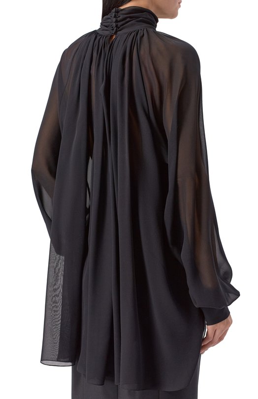 Шелковая блузка Shervarli BL25-0004 Чёрный  BL25-0004 Фото 4