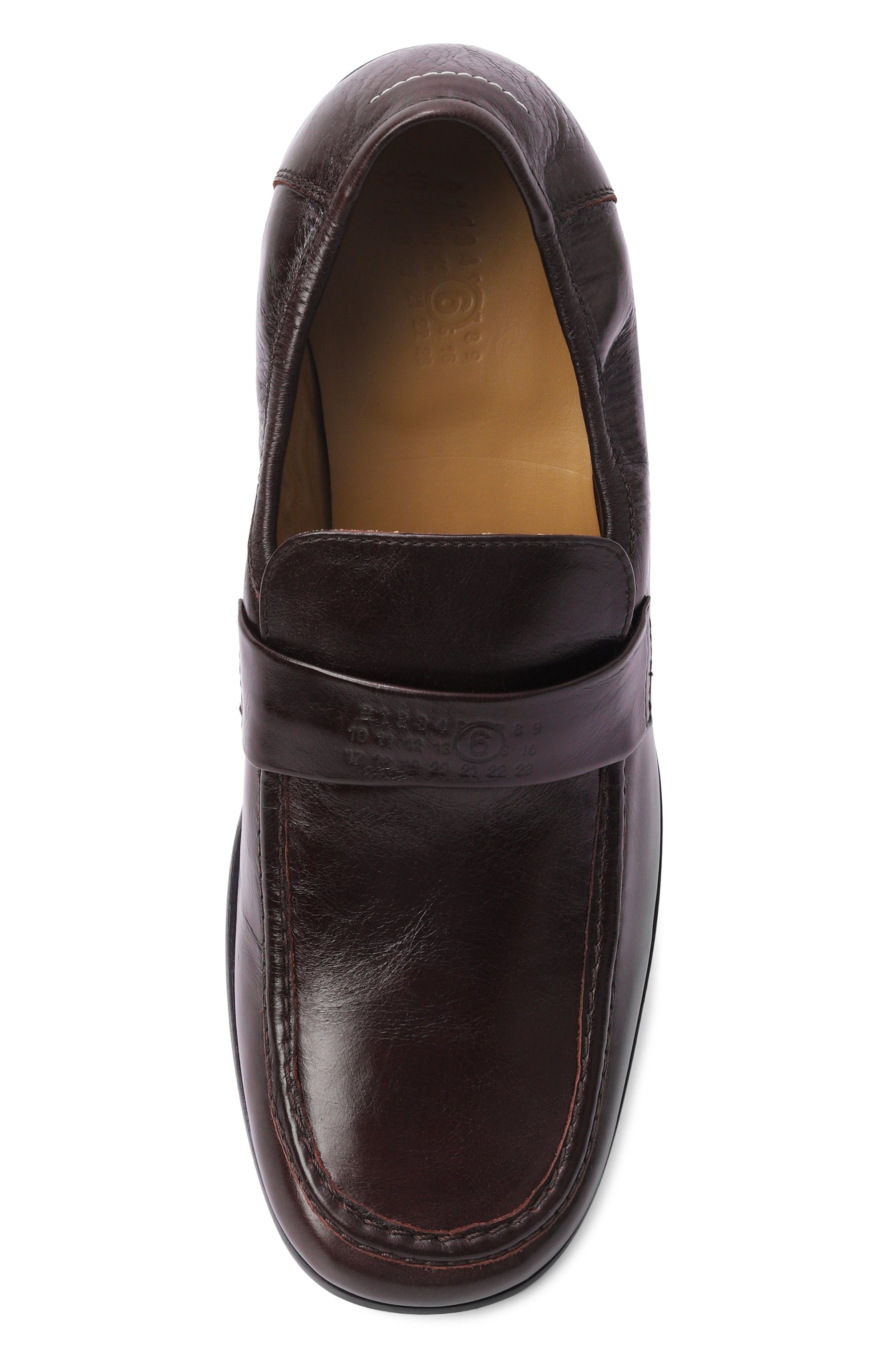 Кожаные лоферы swing-toe MM6, арт. SH3WR0008/P7560_001, фото 5