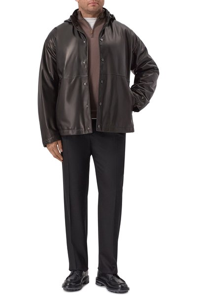 Кожаная куртка MVST черного цвета по цене 445500 руб., арт. M25.1PM.B004/BIG SIZE/CREAM NAPPA, фото 2 Кожаная куртка MVST, арт. M25.1PM.B004/BIG SIZE/CREAM NAPPA, фото 2