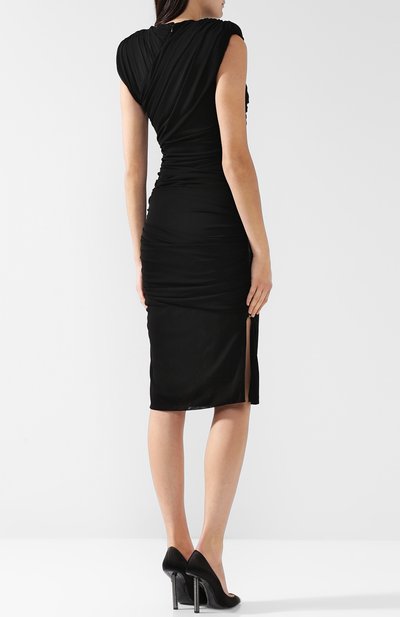 Однотонное приталенное платье из вискозы TOM FORD, арт. ABJ120-FAX216, фото 4
