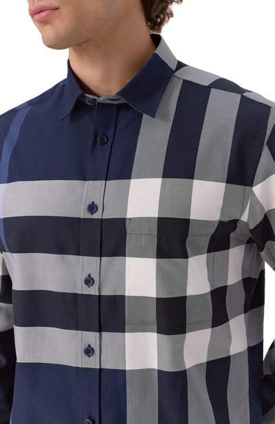 Хлопковая рубашка BURBERRY, арт. 8071536, фото 5