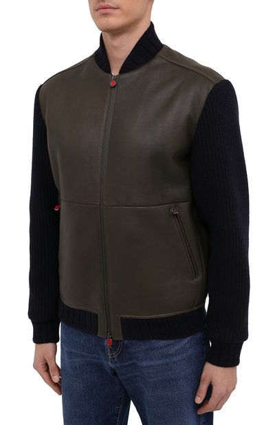 Комбинированная дубленка из овчины KITON, арт. UW1007V0384A, фото 3