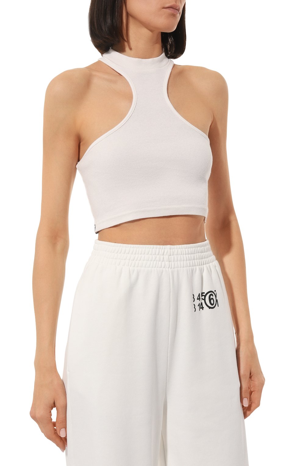 Хлопковая майка HTC белого цвета по цене 9950 руб., арт. 23SHTT0003, фото 3 Хлопковая майка HTC, арт. 23SHTT0003, фото 3