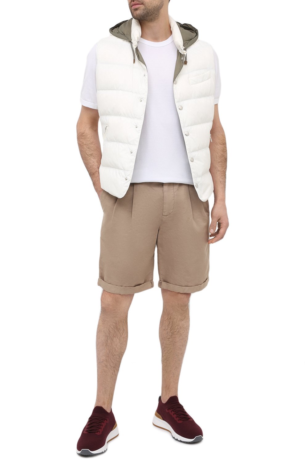 Шорты изо льна и хлопка BRUNELLO CUCINELLI бежевого цвета по цене 73800 руб., арт. M291LV0340, фото 2 Шорты изо льна и хлопка BRUNELLO CUCINELLI, арт. M291LV0340, фото 2