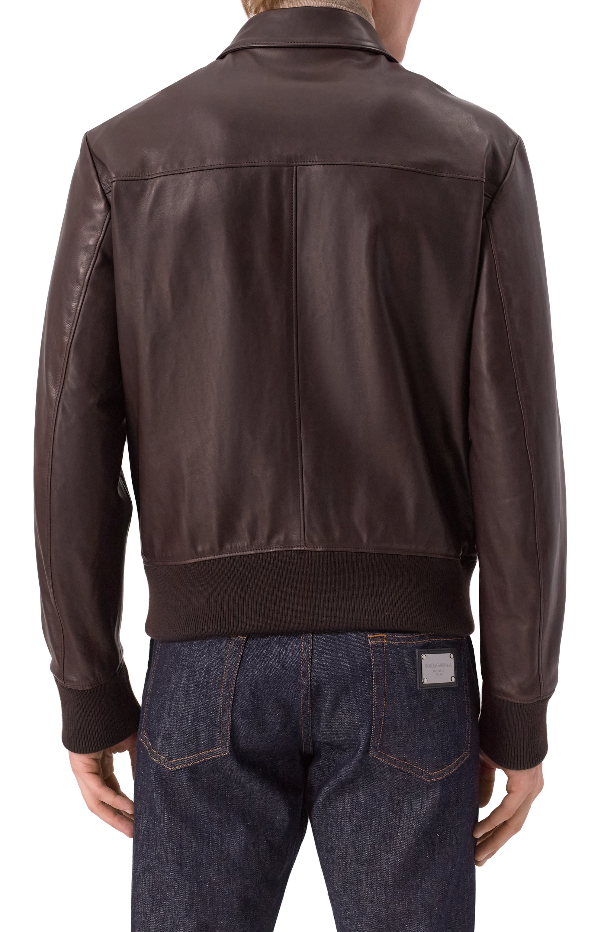 Кожаный бомбер DOLCE & GABBANA, арт. G9BIJL/HULQX, фото 4