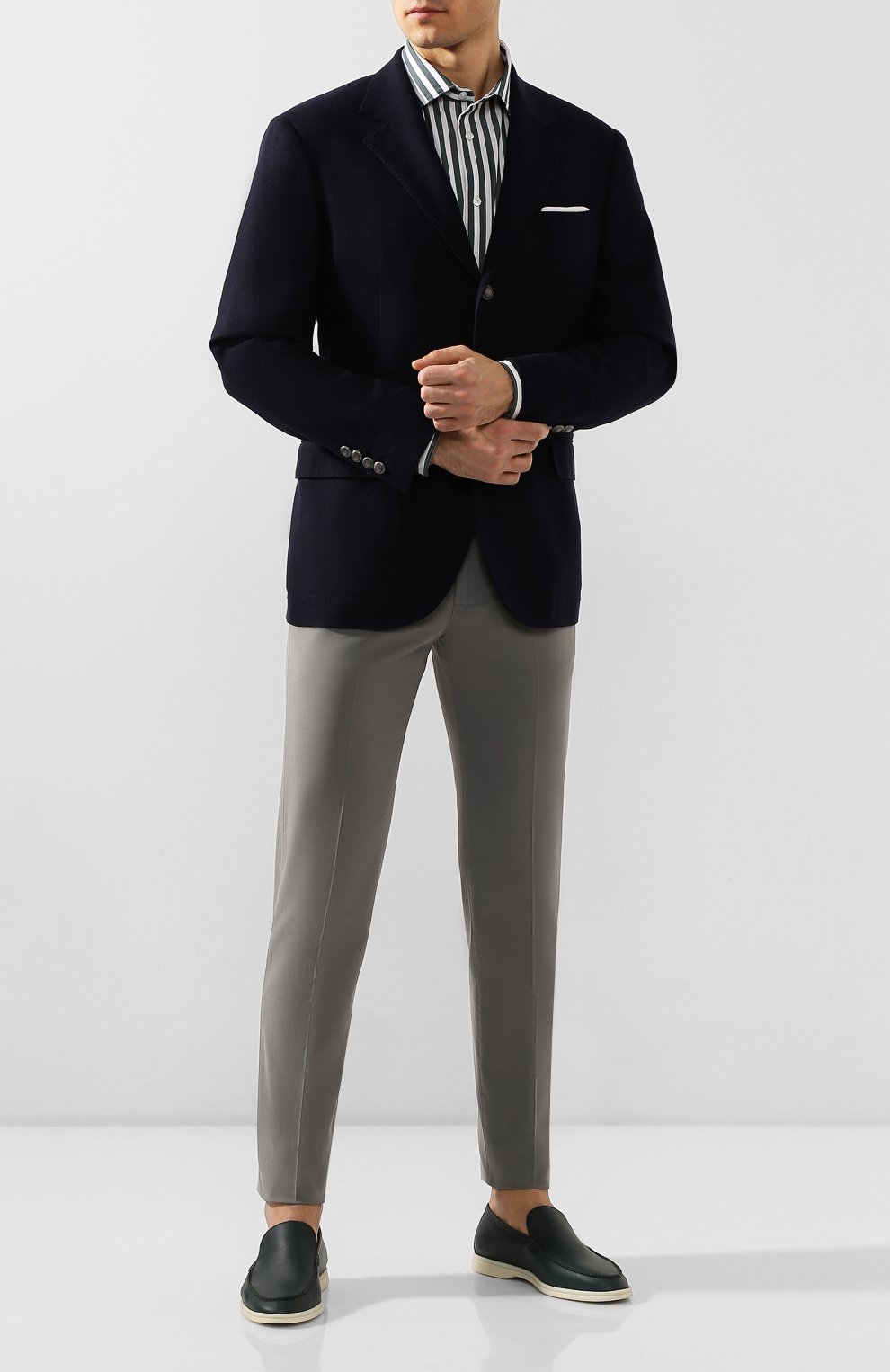 Кожаные лоферы summer walk LORO PIANA, арт. FAI1528, фото 2