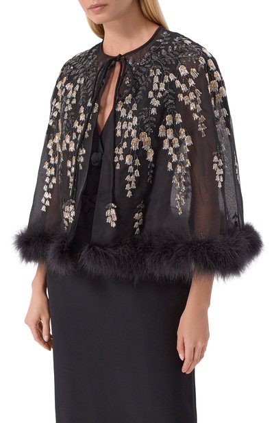 Шелковая накидка VALENTINO, арт. 8B3CG4N6/1C8, фото 3