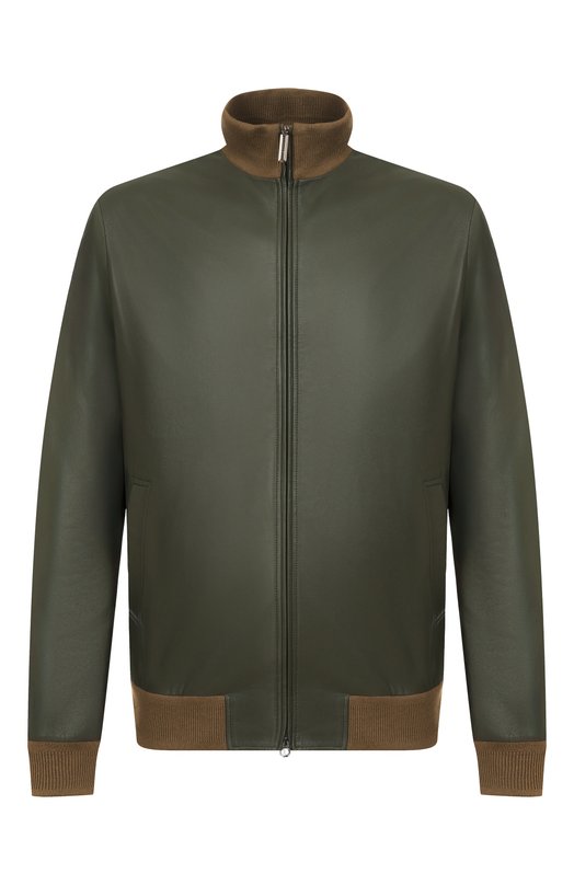 Кожаный бомбер Stefano Ricci M7J6100260/NPNUV5 Зелёный M7J6100260/NPNUV5