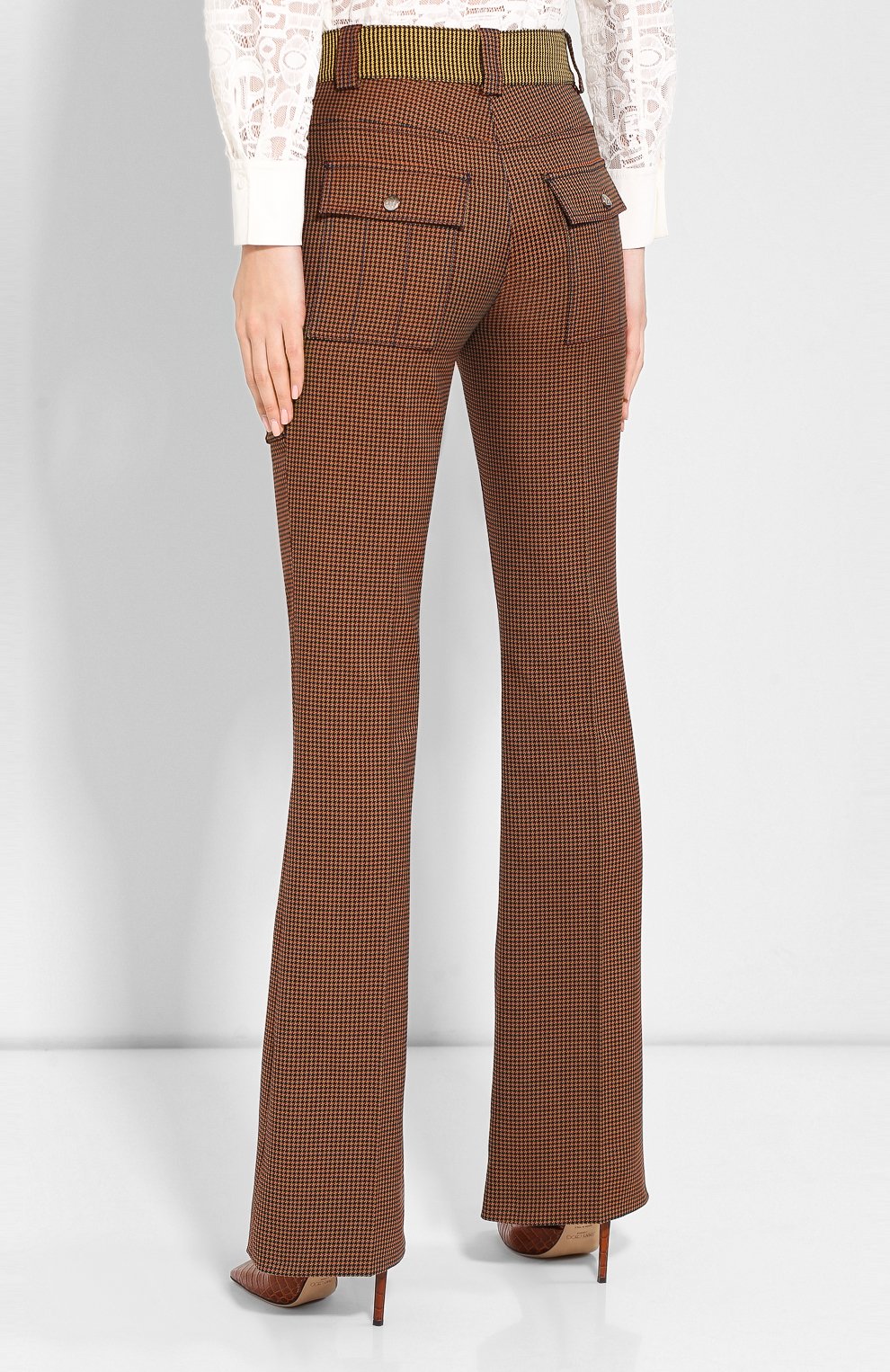 Брюки из смеси хлопка и шерсти CHLOÉ, арт. CHC19WPA04068, фото 4