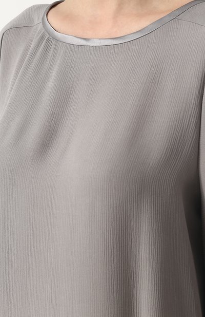 Однотонный топ свободного кроя с круглым вырезом GIORGIO ARMANI, арт. WAC58T/WA524, фото 5