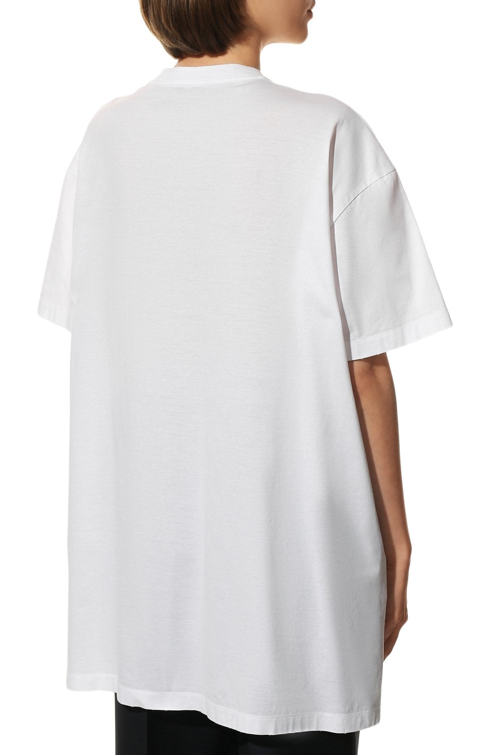 Хлопковая футболка PRADA, арт. 3557A-1Y98-F0009-211, фото 4