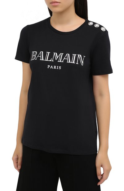 Хлопковая футболка BALMAIN, арт. UF11350/I366, фото 3