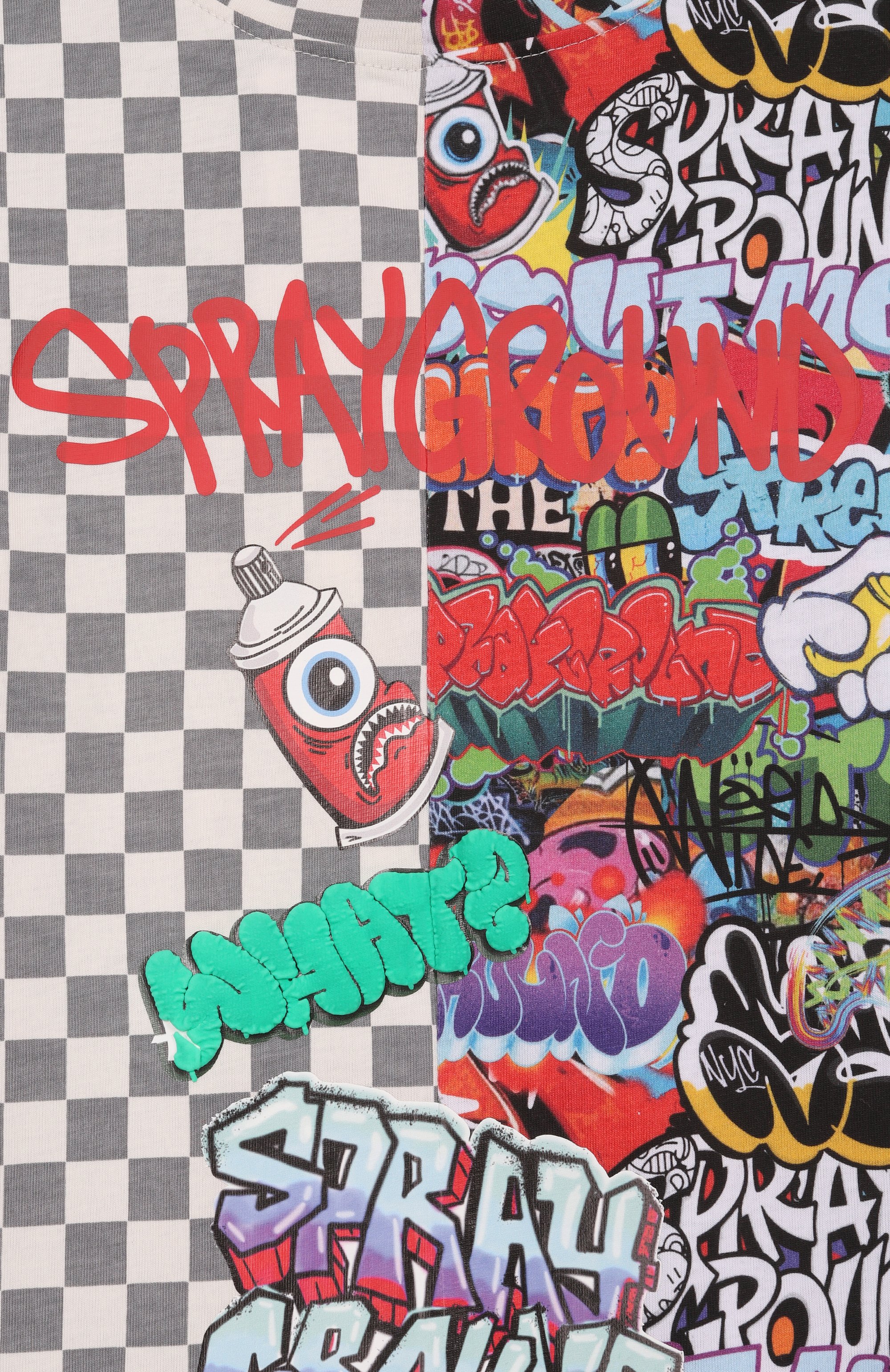 Хлопковая футболка SPRAYGROUND, арт. SPY1407/SPRAYGR0UND WRITERS SPLIT REGULAR T-SHIRT, фото 3