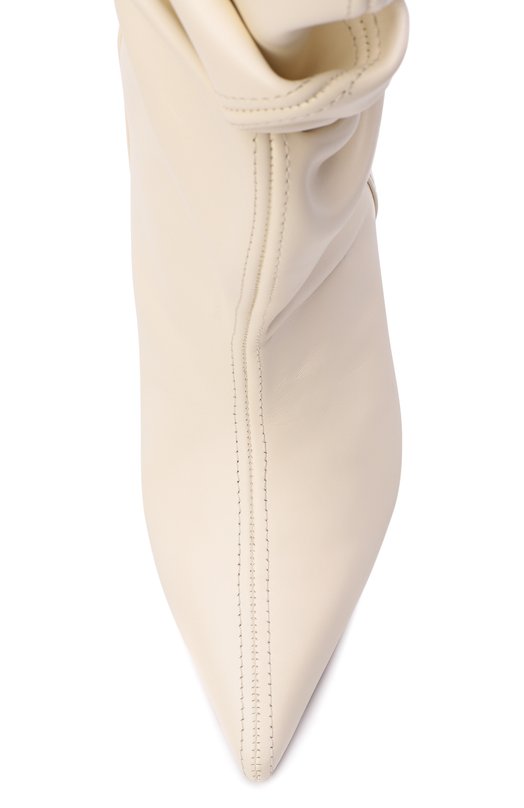 Кожаные полусапоги Balmain FN0TA181/LVIT Кремовый  FN0TA181/LVIT Фото 6