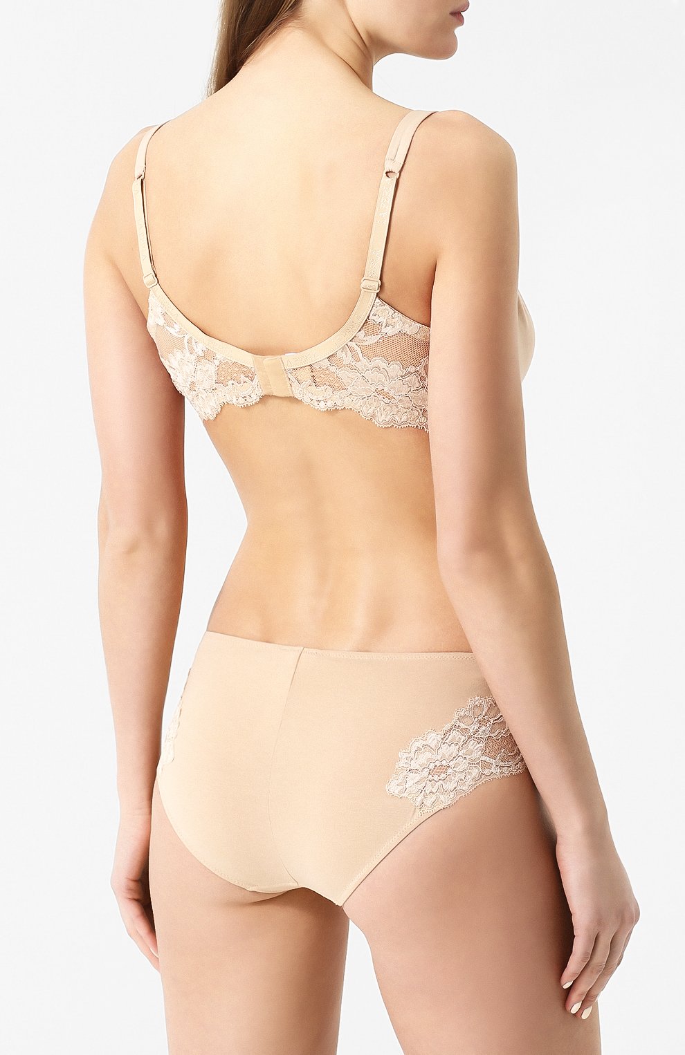 Однотонный хлопковый бюстгальтер с кружевной отделкой LA PERLA, арт. 906532D, фото 3