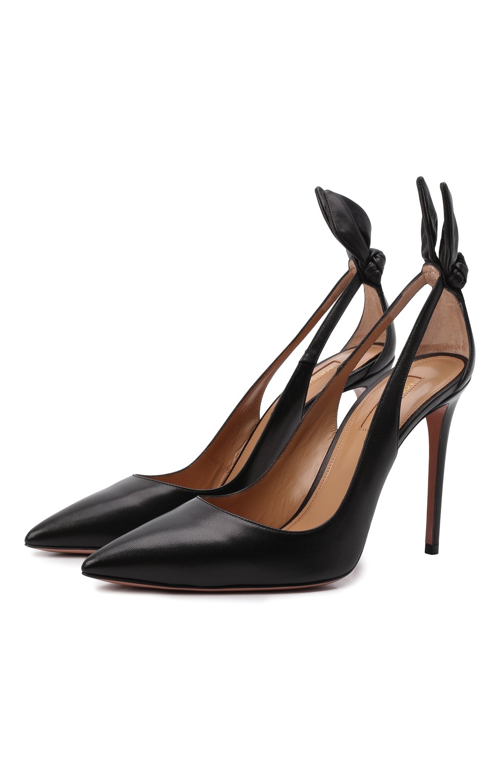 Кожаные туфли bow tie 105 AQUAZZURA, арт. DENHIGP0-NAP-000, фото 1