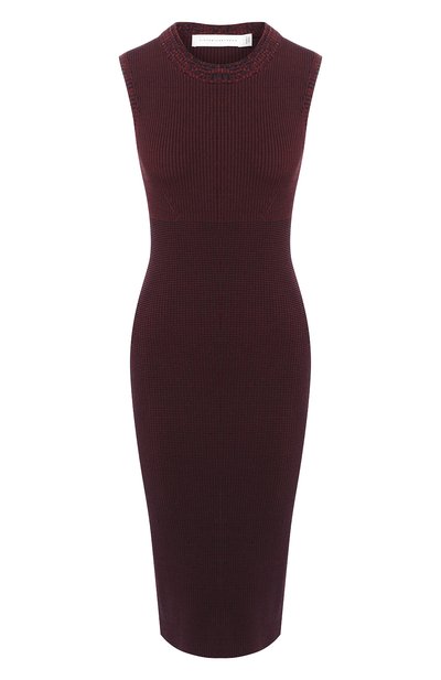 Женское платье из смеси хлопка и вискозы VICTORIA BECKHAM, арт. DR KNT 6720 PSS19 C0TT0N M0ULINE
