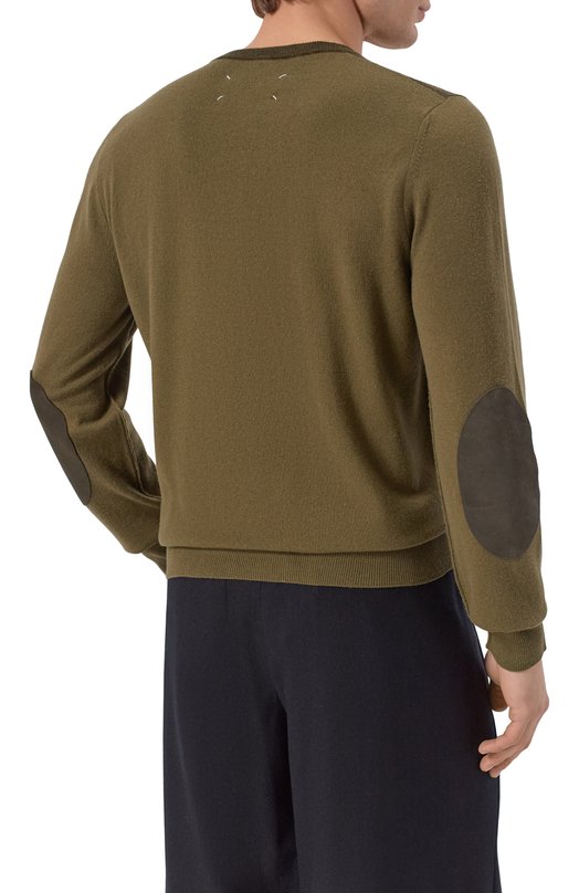 Шерстяной джемпер Maison Margiela S67HL0011/M13177 Хаки  S67HL0011/M13177 Фото 4
