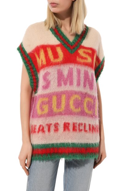 Жилет GUCCI разноцветного цвета по цене 172800 руб., арт. 676846 XKB5A, фото 3 Жилет GUCCI, арт. 676846 XKB5A, фото 3