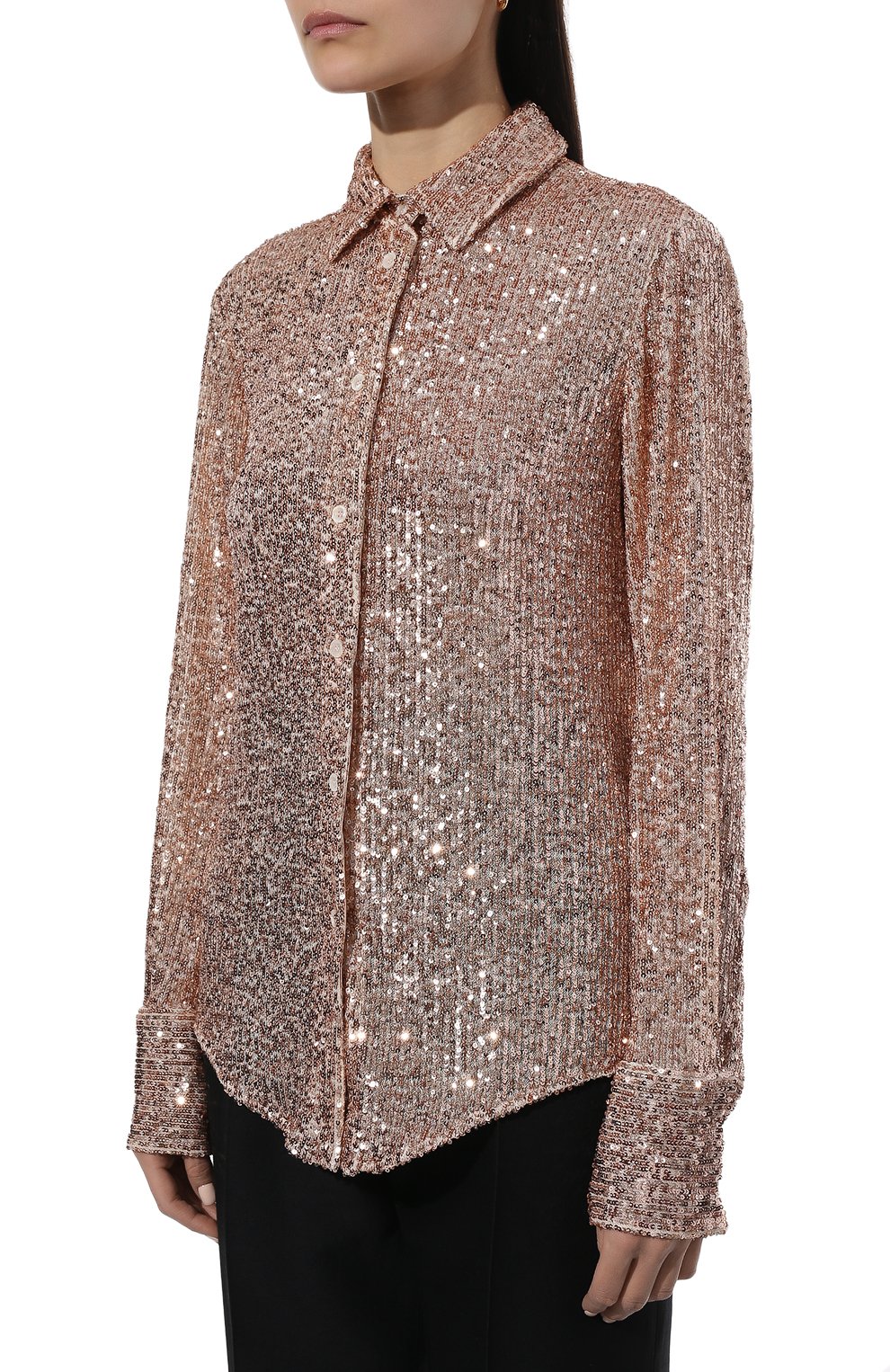 Рубашка с отделкой пайетками TOM FORD, ар т. CA3204-FAE381, фото 3