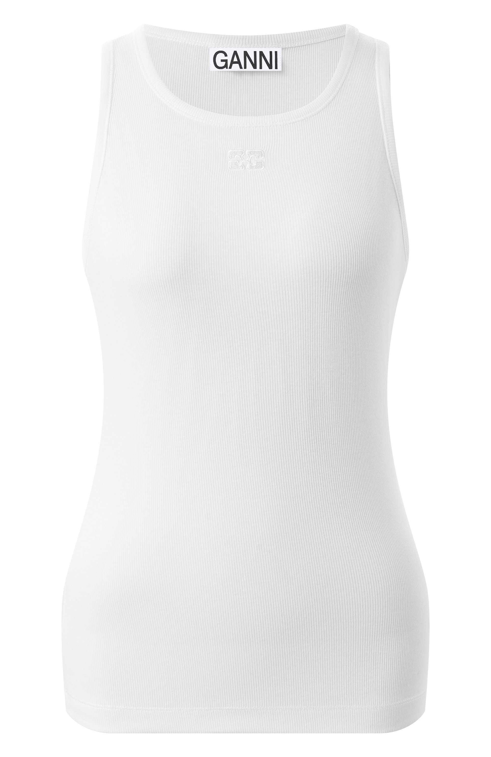 Хлопковая майка GANNI, арт. T3897/3675, фото 1