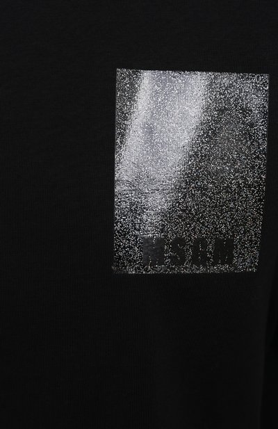 Хлопковая футболка MSGM черного цвета по цене 14850 руб., арт. 3041MDM105 217298, фото 5 Хлопковая футболка MSGM, арт. 3041MDM105 217298, фото 5
