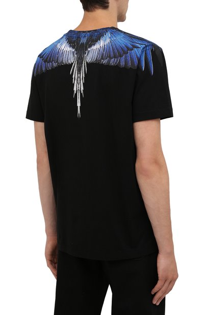 Хлопковая футболка MARCELO BURLON черного цвета по цене 24450 руб., арт. CMAA018F21JER001, фото 4 Хлопковая футболка MARCELO BURLON, арт. CMAA018F21JER001, фото 4