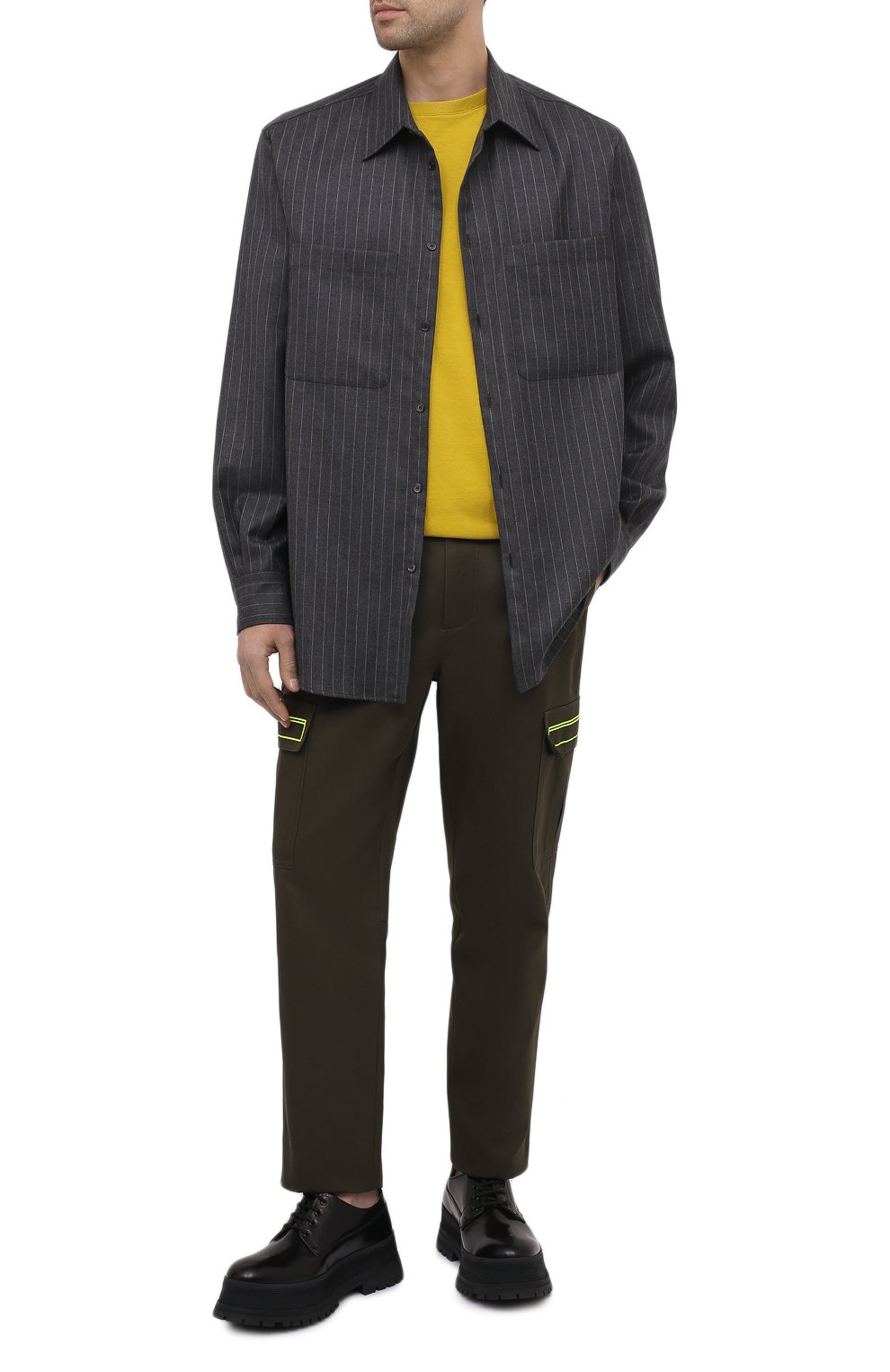 Шерстяная рубашка VALENTINO серого цвета по цене 119500 руб., арт. UV0ABF206QJ, фото 2 Шерстяная рубашка VALENTINO, арт. UV0ABF206QJ, фото 2