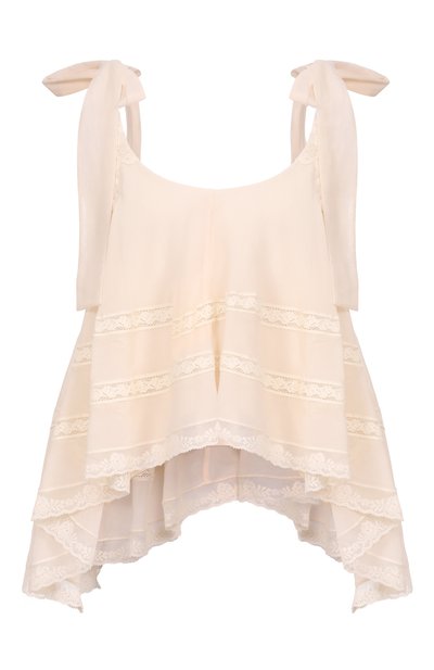 Женский топ из хлопка и шелка ZIMMERMANN, арт. 5582TRS261