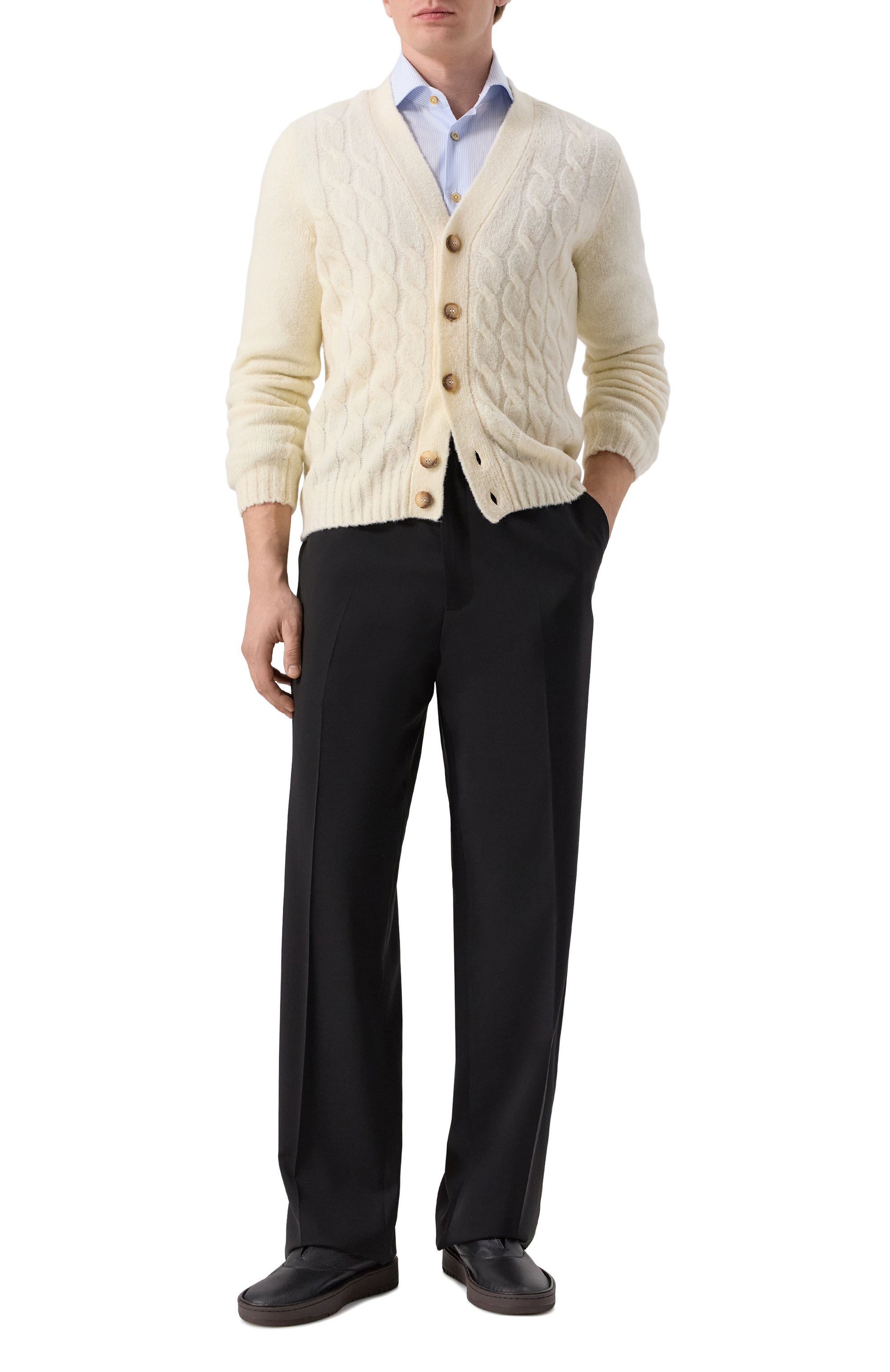 Кожаные кеды GIORGIO ARMANI, арт. GM002038/AF19222, фото 2