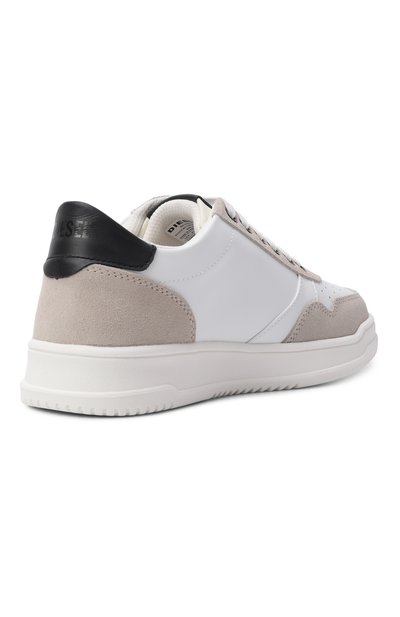 Кожаные кеды s-causcoun DIESEL белого цвета по цене 11950 руб., арт. BC1055/KF021_001, фото 3 Кожаные кеды s-causcoun DIESEL, арт. BC1055/KF021_001, фото 3